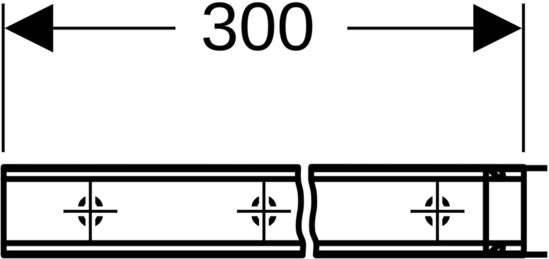 Systemschiene 3m (einzel) 111.878.00.2 mit Befestigungsmaterial - Geberit-Duofix