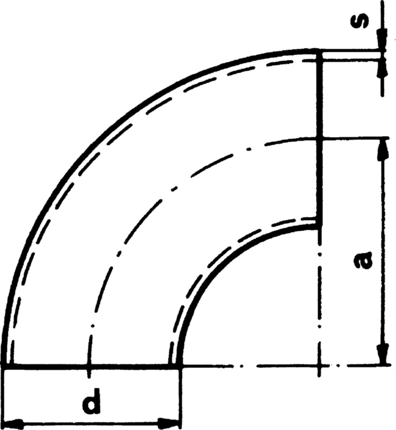 Siederohrbogen 3 D 90° 168.3 x 4.5 mm - Siederohrbogen