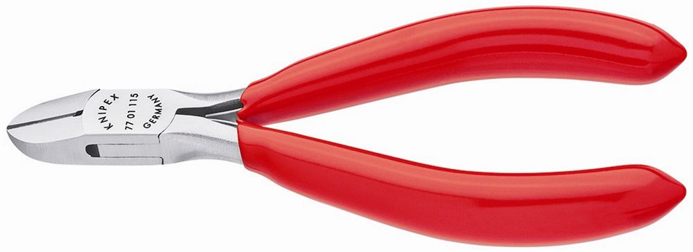 KNIPEX Elektr.-Seitenschneider, poliert 7732, L= 115mm, PVC-Griffhülle - Zangen, Schneiden