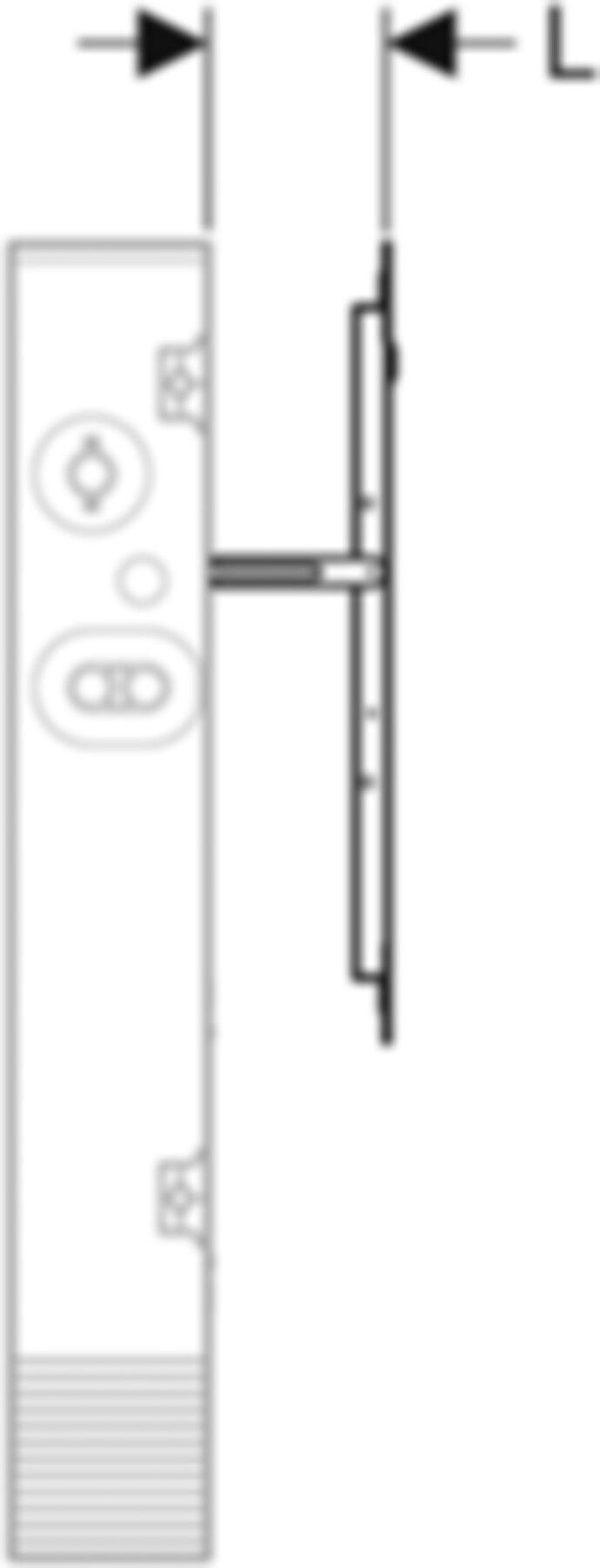 Türe zu Verteilerschrank 650.420.IH.2 B 600 mm H 498 mm RAL 9016 - Geberit-Push Fit-Formstücke