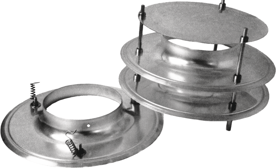 Chromstahl 3D ohne Anschl. 100 mm - Sairlift Kaminhüte