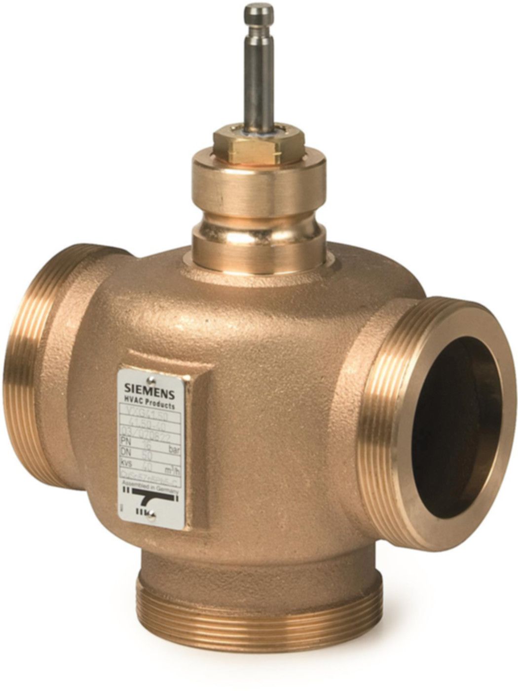 Dreiwegventile mit AG SIEMENS VXG41