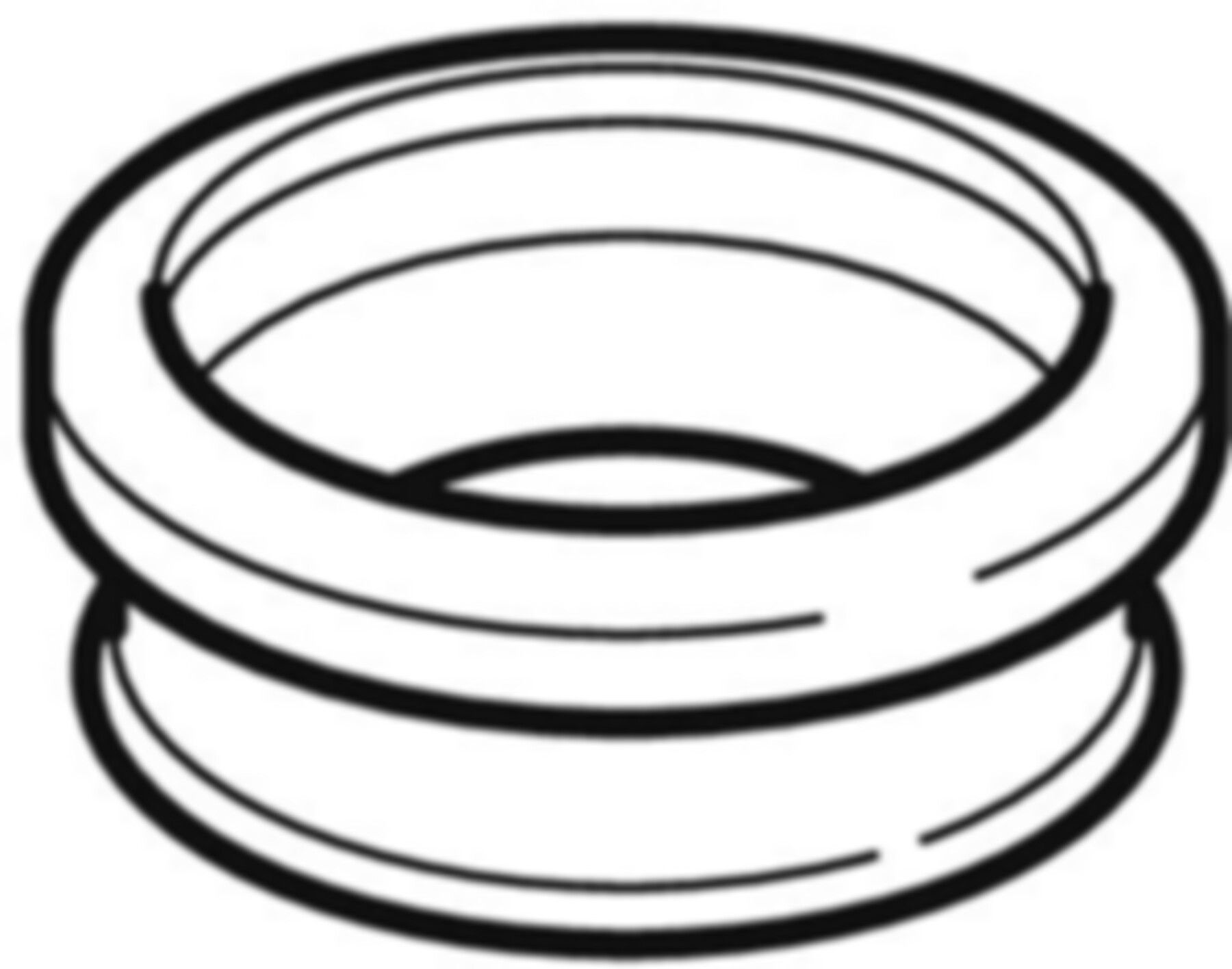 Wandklosett-Muffe kurz 366.941.16.1 d 90/ 90mm - Geberit-PE-Formstücke