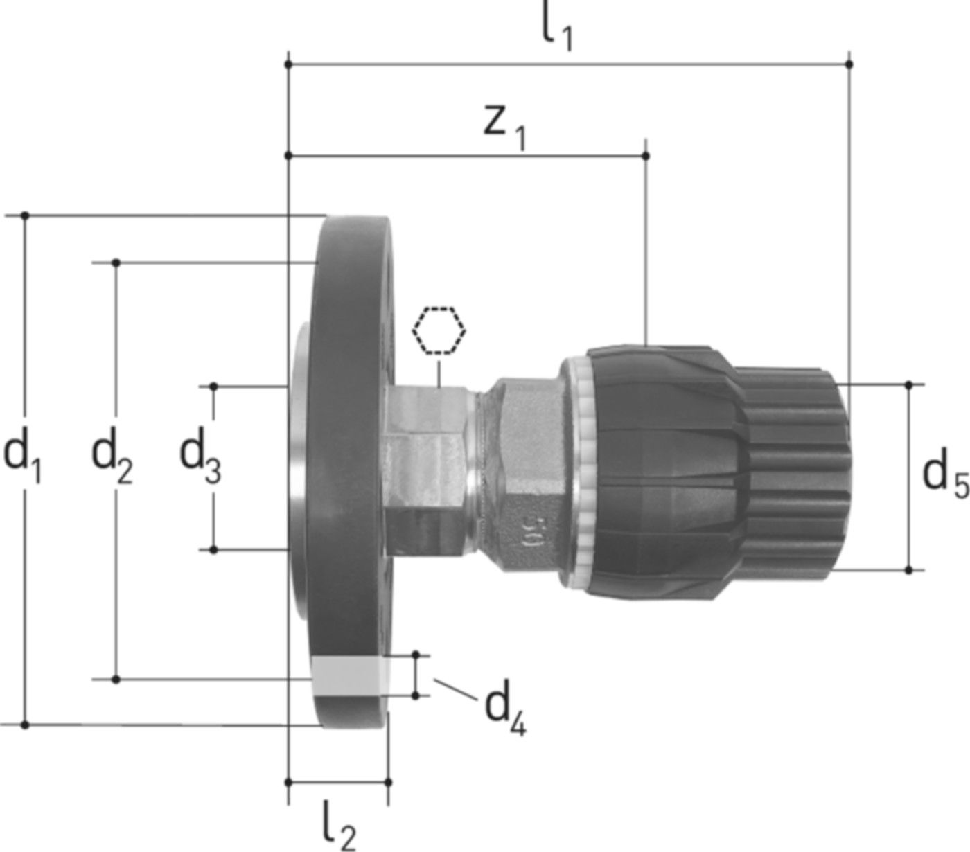 Flanschübergang-Sets +GF+ JRG Sanipex MT