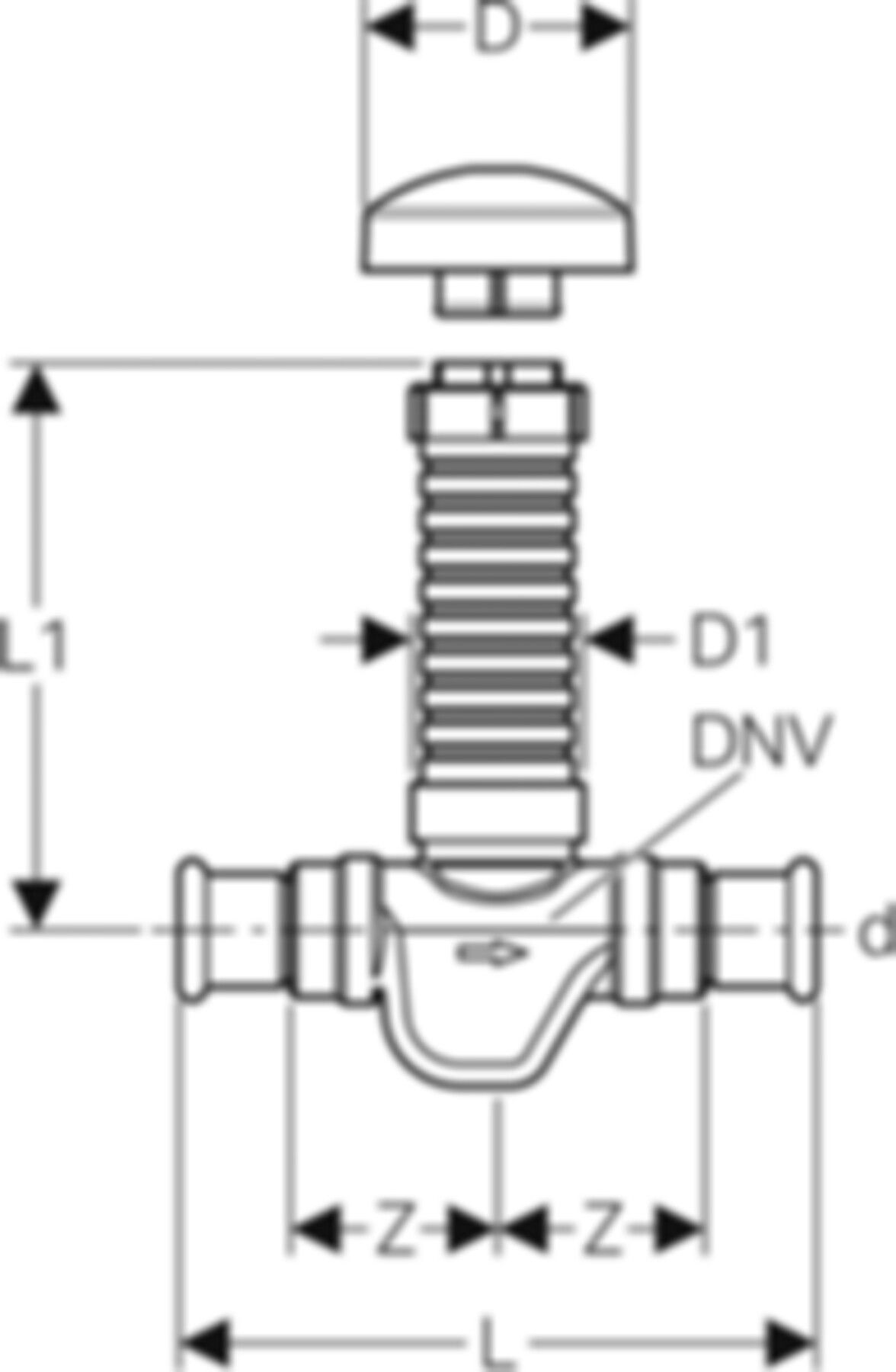Mapress Unterputz Absperrventil d 18 94903 - Geberit Systemventile / Armaturen