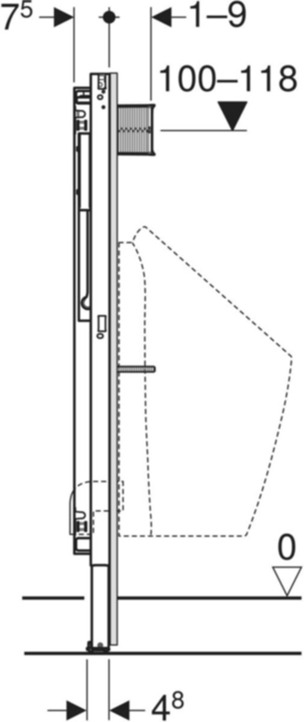 Urinal-Element Universal Typ 112/130 UP-Urinalsteuerung 111.677.00.2 - Geberit-Duofix