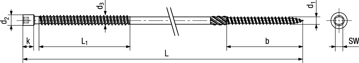 Dachs Toproc® F2003-R I-6kt St vzb BN20912 Ø7x230 SW5 / 5041/04 - Bossard Schrauben