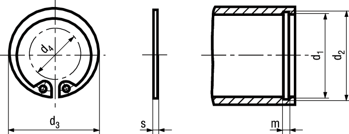 Sich-Ringe f Bohrung Regelausf mvzb BN823 DIN472 10 - Bossard Schrauben