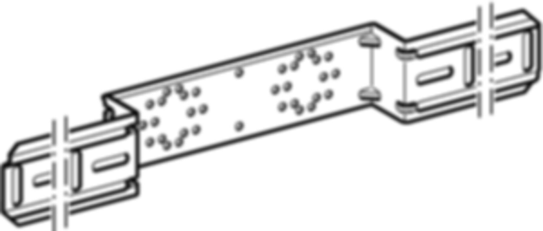 Montageplatte zweifach 601.731.00.1 abgesetzt 100/120mm - Geberit-Push Fit-Formstücke