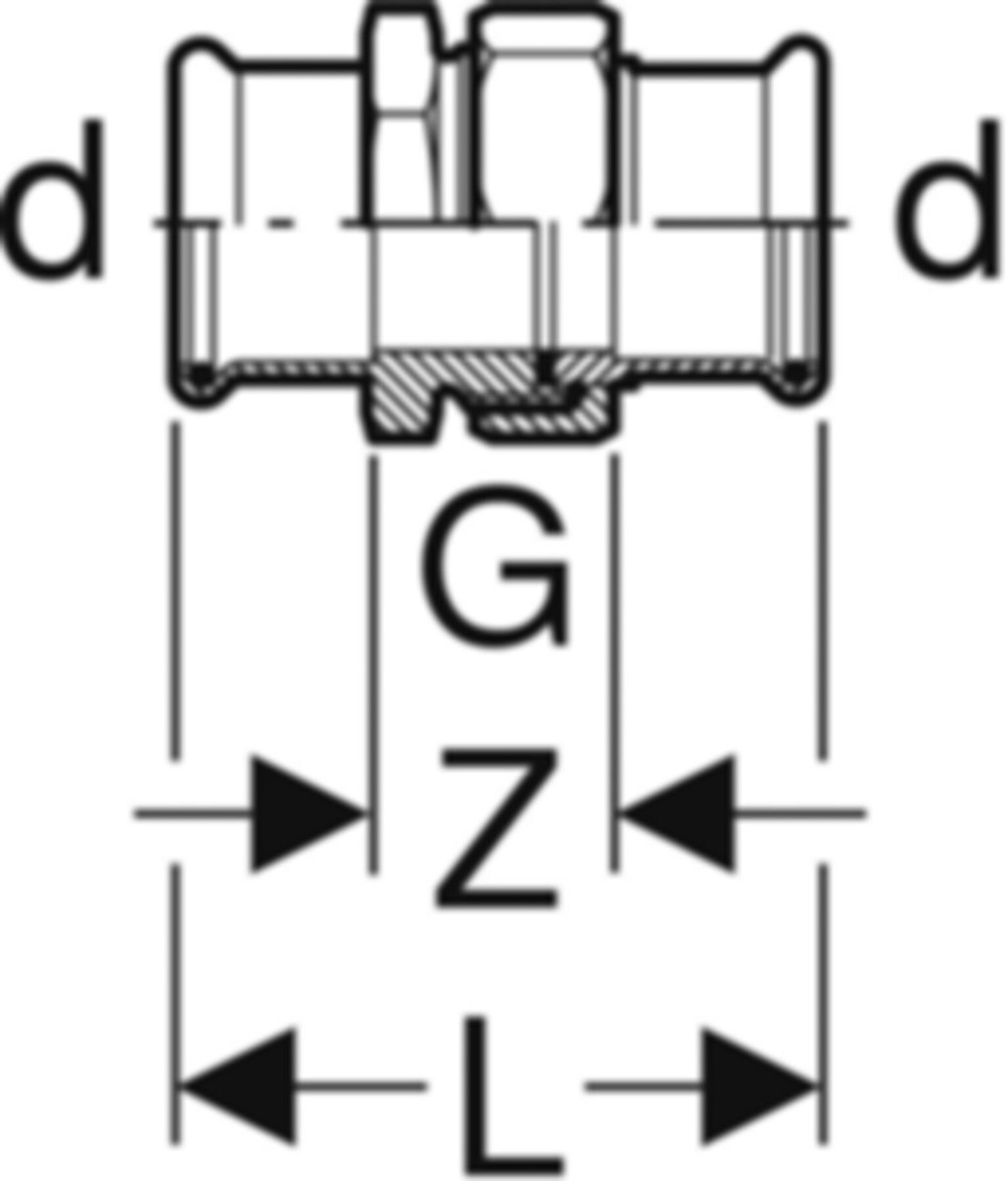 Verschraubung lösbar 15mm 35320 Überwurfmutter Messing - Mapress-Sanitär-Presssystem-Formstücke