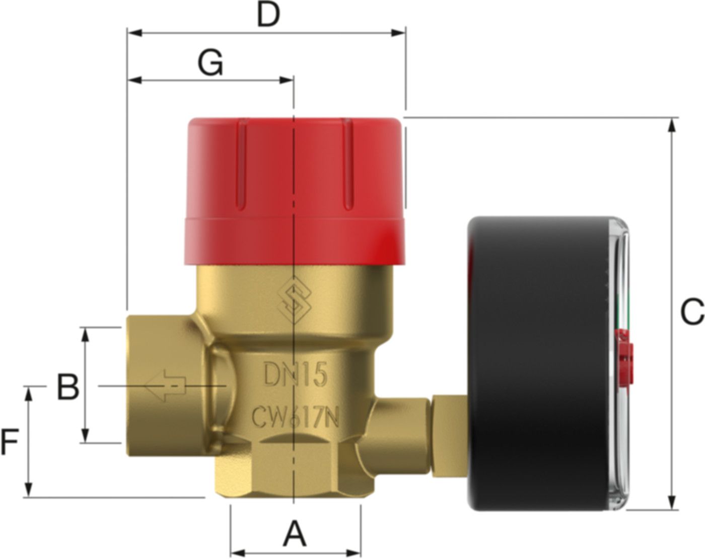 Sicherheitsventil Prescomano 1/2" 3.0 bar - Flamco Zubehör