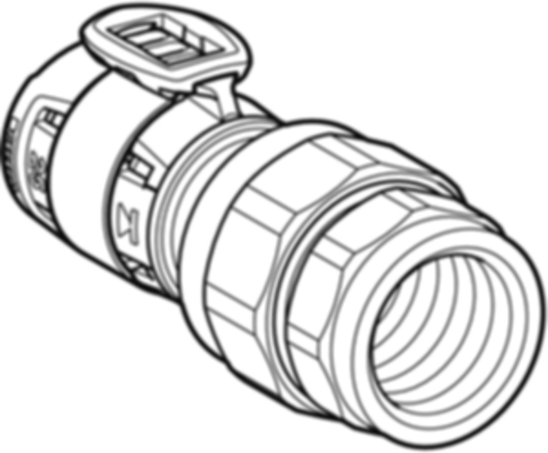 Übergangsverschraubung m/IG 25mm- 3/4" 620.602.00.1 - Geberit FlowFit-Rohre/Formstücke