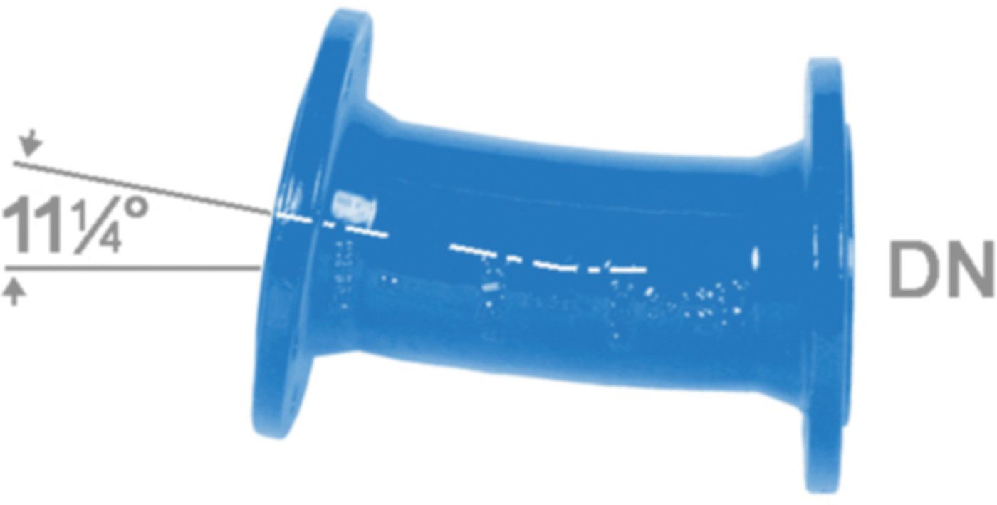 Flanschenbogen 11° PN 16 Fig. 2036 DN 250 - Von Roll Flanschenformstücke