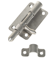 SANER Stossriegel mit niederem Kloben 70x40x1.5mm, Chromstahl - Stoss- und Treibriegel mit Zubehör