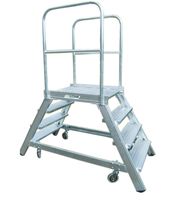 HB Podesttreppe beidseitig begehbar,fahrbar Typo 495.65 , 3 Stufen , Höhe 0.72 m - Garten