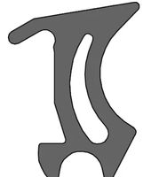 Dichtungsprofil für Trockenverglasung Für Glasdicke 17 mm, Farbe schwarz, für Einhängebl - INOXTECH-Handlauf-/Geländer-System