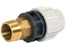 Anschlussverschraubung mit Messing AG 7720 40mm- 1" - Plasson-Klemmfittinge