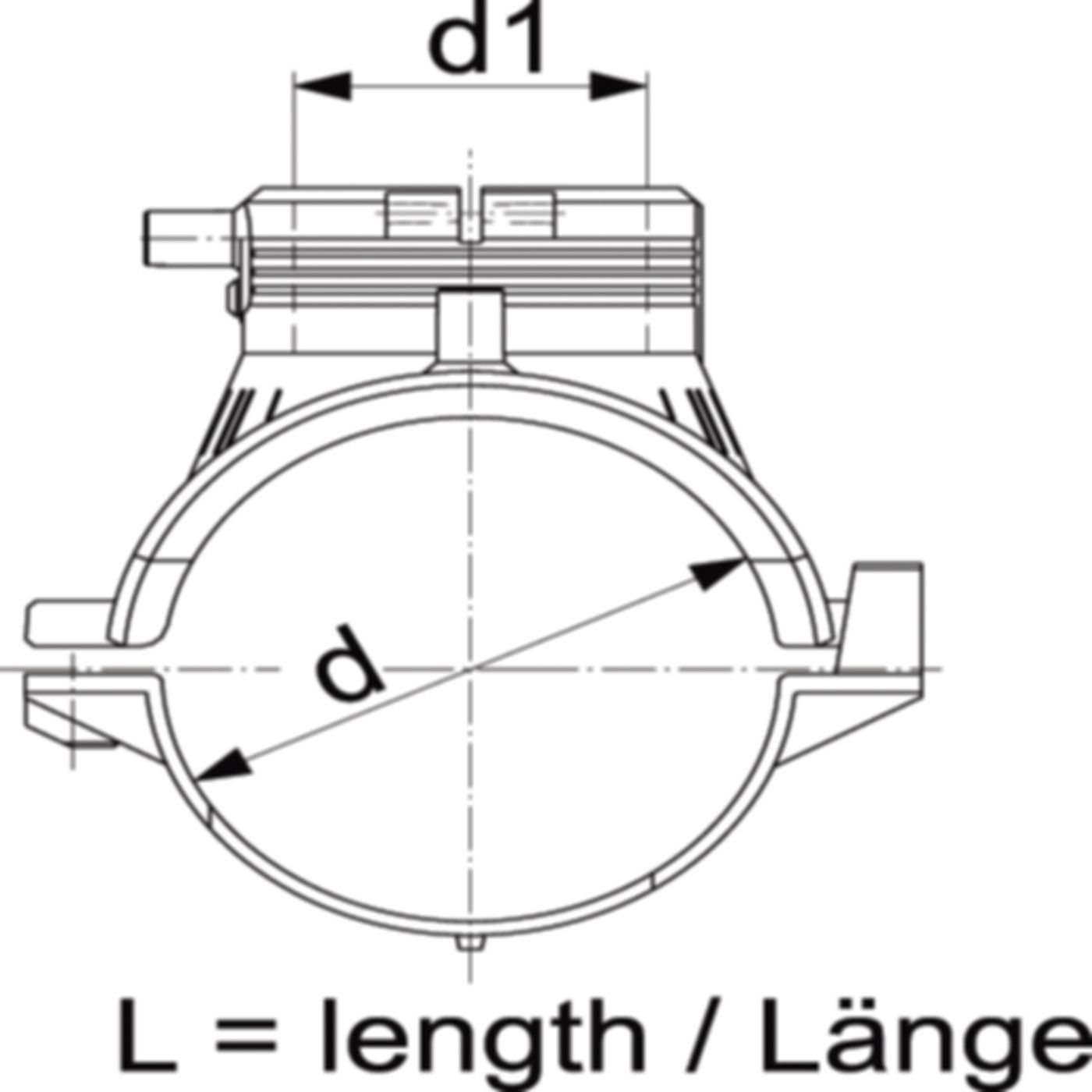 ELGEF Anschlussschelle PN 16 (Karton à 8 Stk.) d 280/63mm 193 137 147 - ELGEF Plus Elektroschweissfittinge