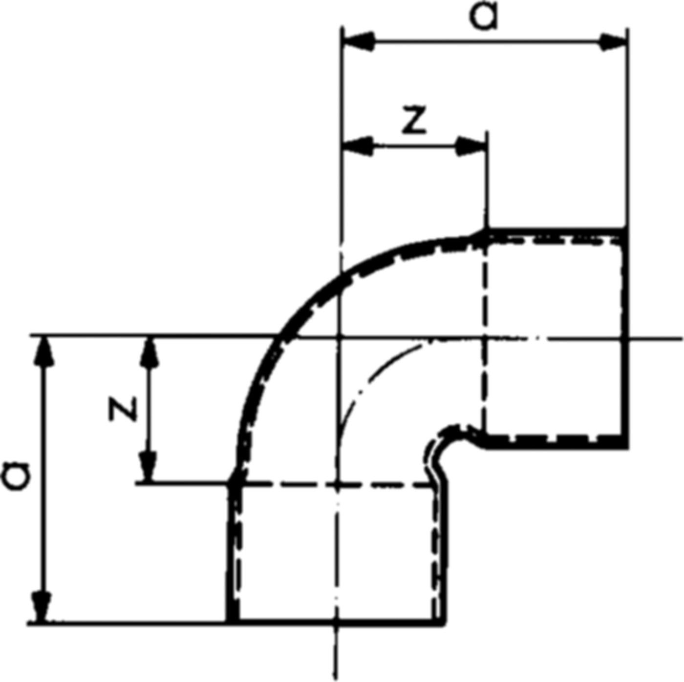 Löt-Winkel 7090 28 mm 767 090 010 - GF Lötfittings