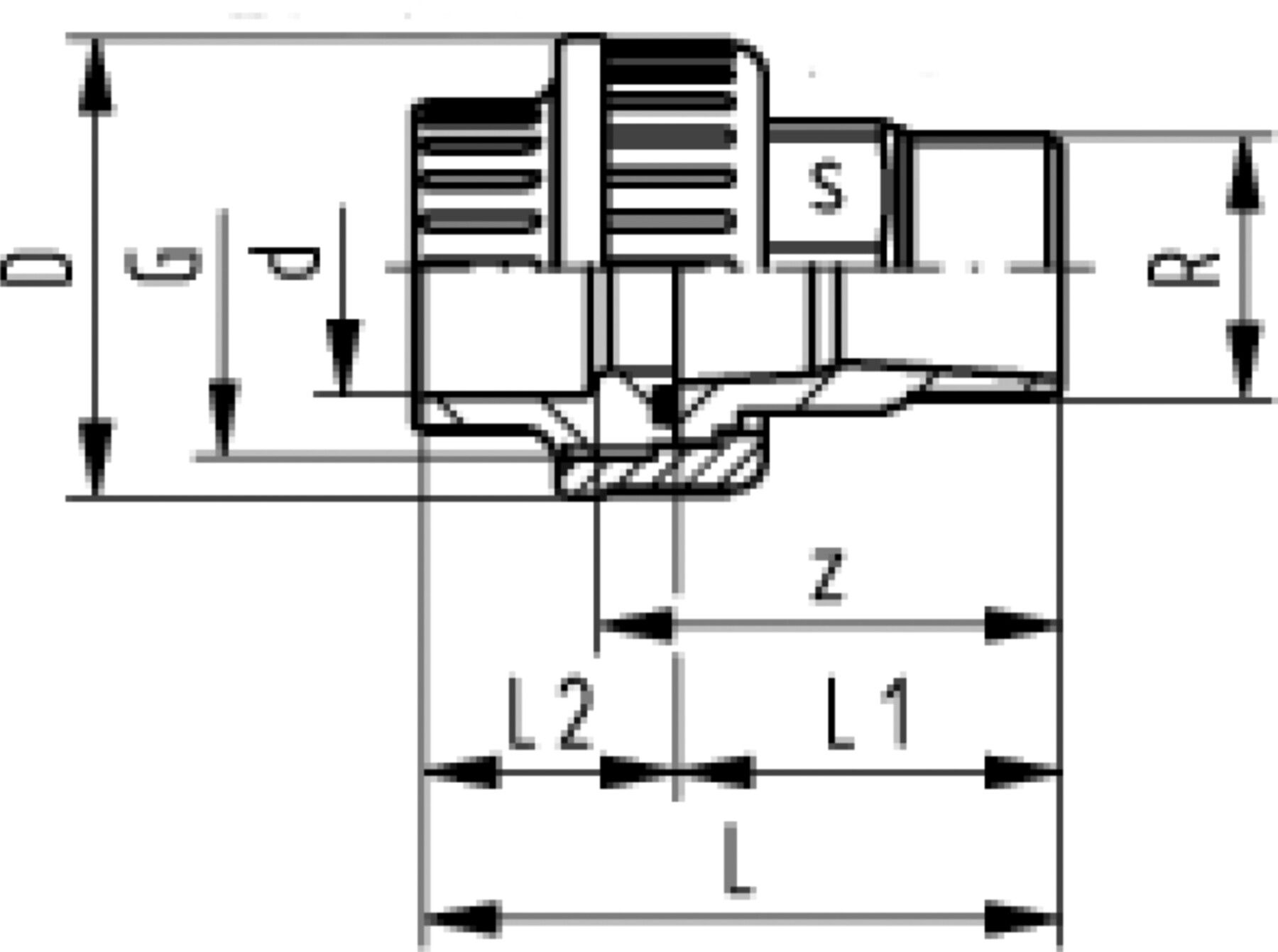 Überg.Verschraubung PVC/Mes.AG 25 - 3/4" 721 550 907 (721 550 807) - GF Hart PVC-U Formstücke