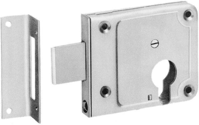 SCHÄNIS Kellertür-Riegelschloss 2305 RZ 65, links/rechts, verzinkt - Türschlösser und Zubehör