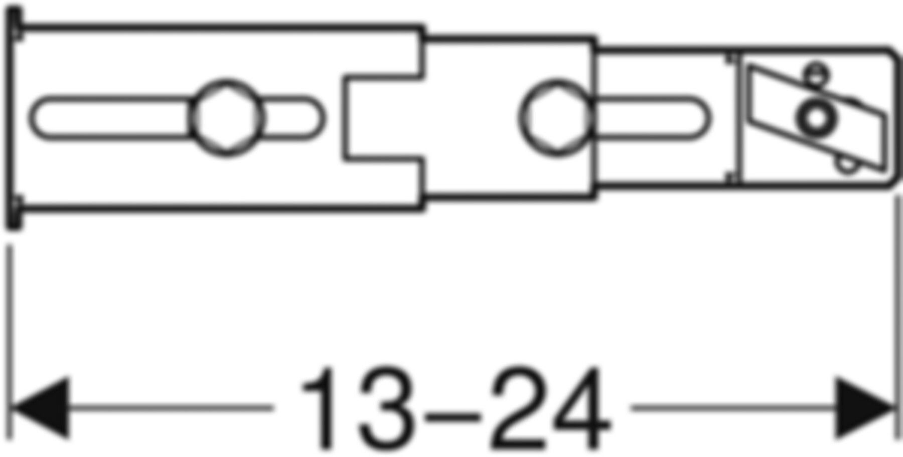 Set Fussbefestigung an Rückwand 13-24 cm Set à 2 Stück 111.064.00.1 - Geberit-Duofix