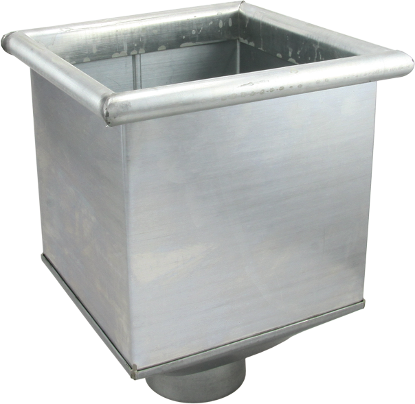 Rinnenkasten o/Stern 220/ 75 mm 155 Wulst 4-seitig - Zink Spenglereihalbfabrikate