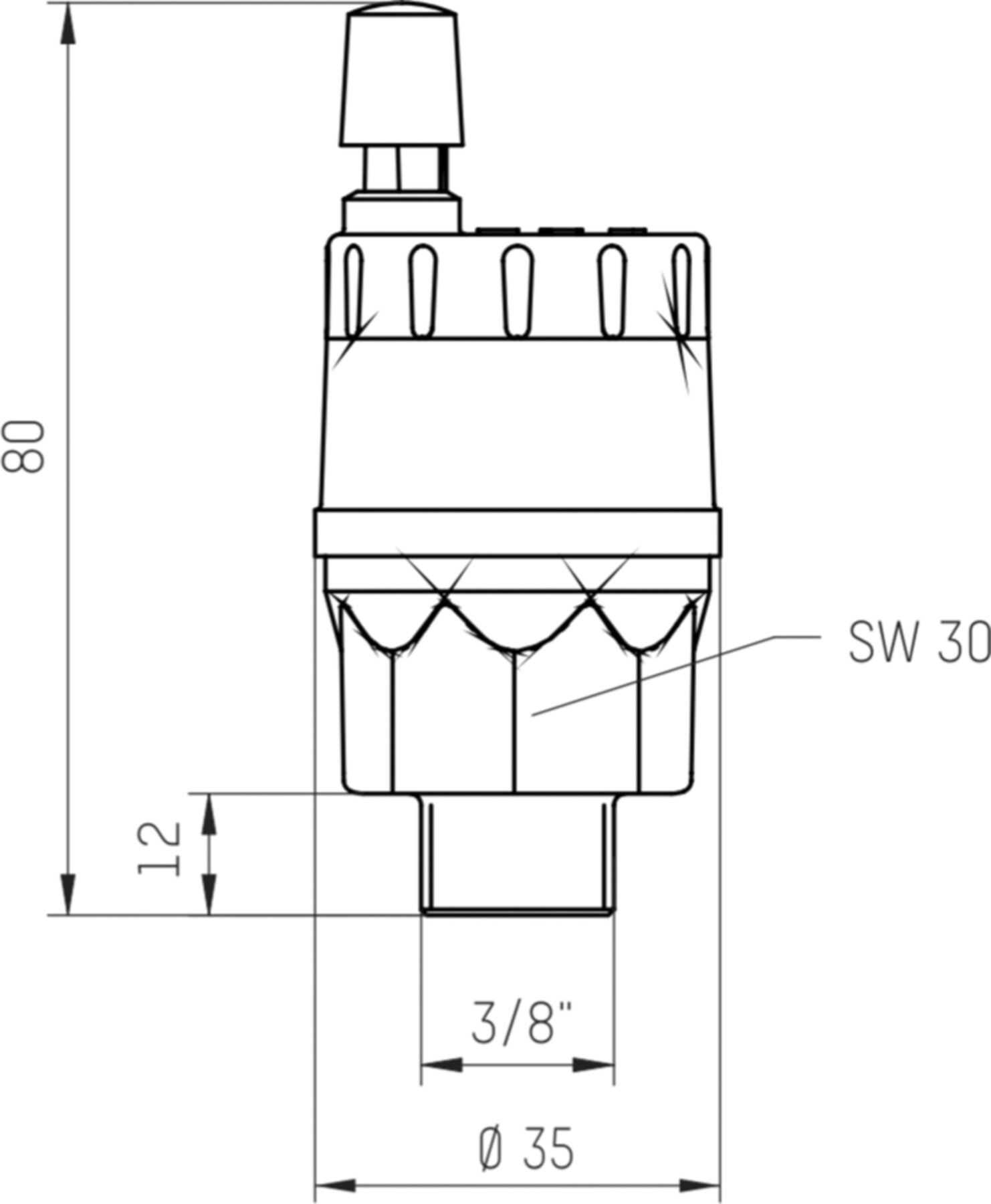Schwimmentlüfter ES 42 HY-Vent 1/2" 242.5072.021 - Taconova