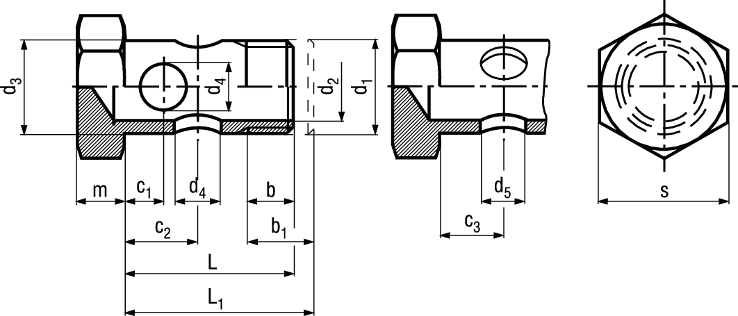 Hohlschr Regelausf ST VZB BN353 DIN7643 8 / M12x1,5 - Bossard Schrauben