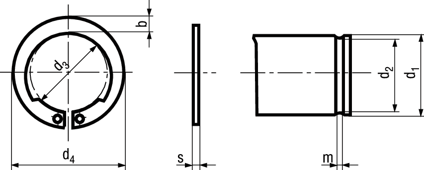 V-Sich-Ringe für Wellen Typ A St BN829 18 - Bossard Schrauben