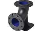 Einflansch-Bogen 90° mit Fuss Typ N DN 125 PN 10/16 - WILD Flanschformstücke