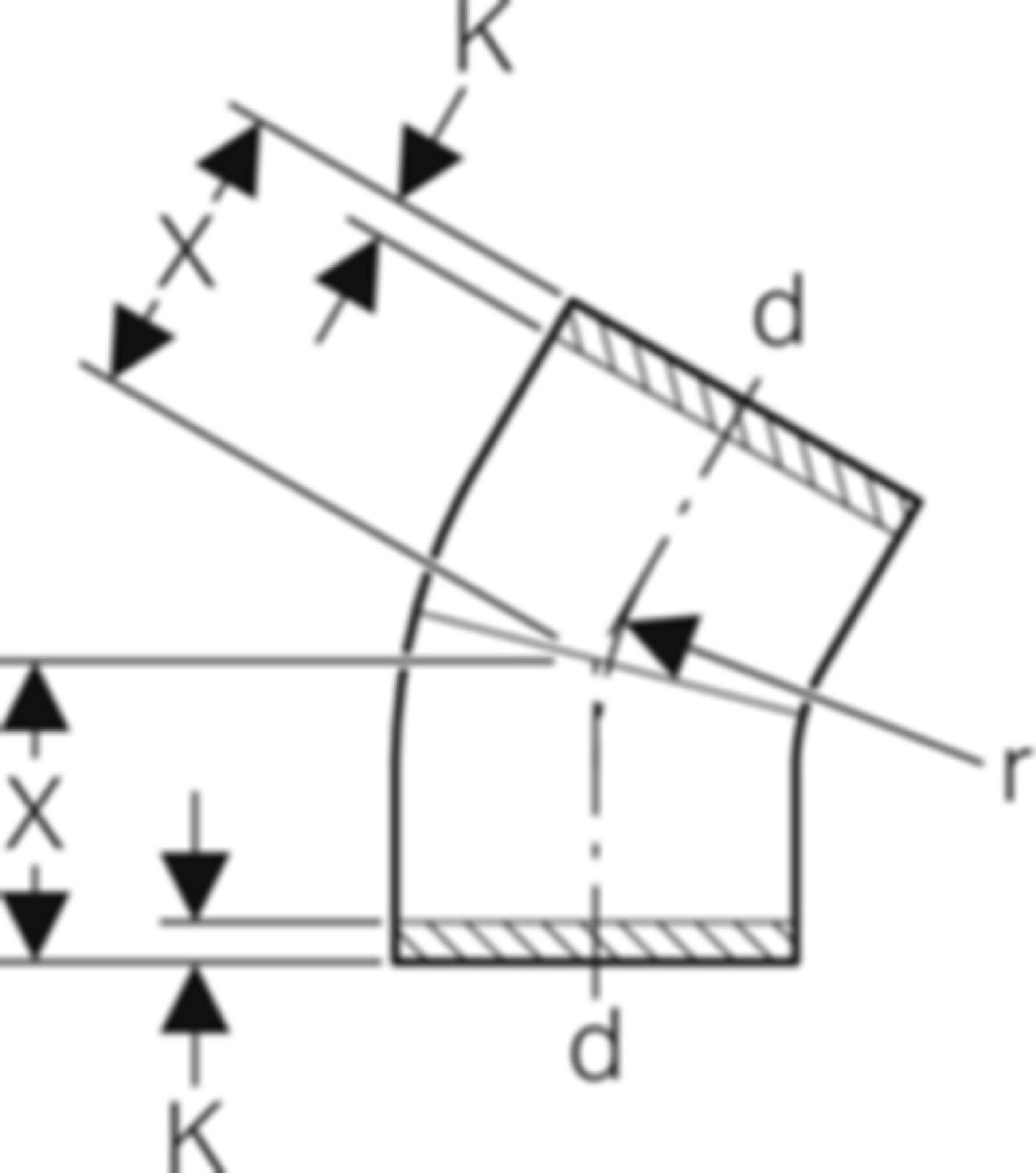Segmentbogen 30° d 250mm 371.030.16.1 - Geberit-PE-Formstücke