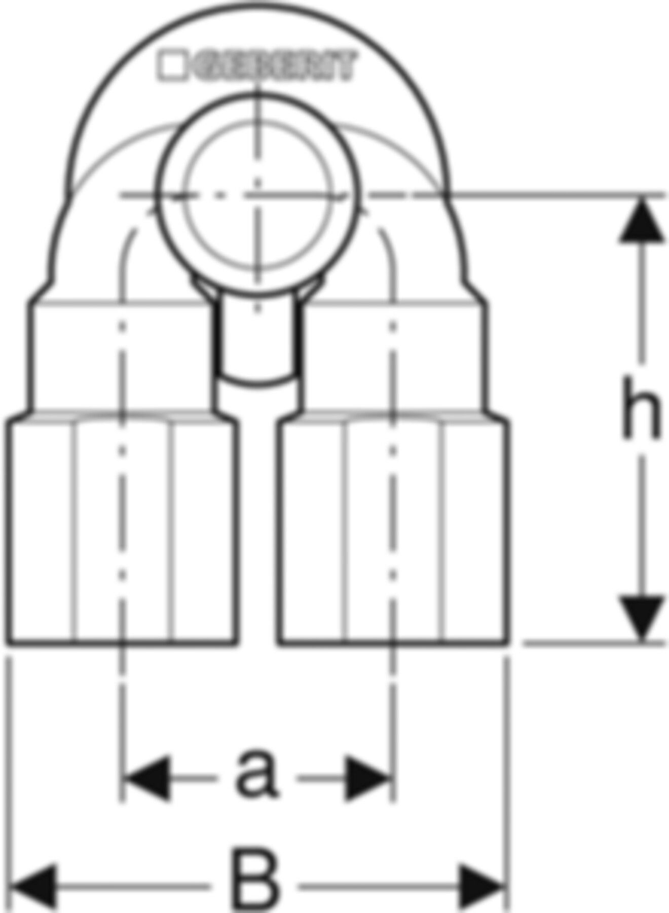 Schalldämmset 20mm 601.805.00.1 zu Doppelanschlusswinkel 90° - Geberit-Push Fit-Formstücke