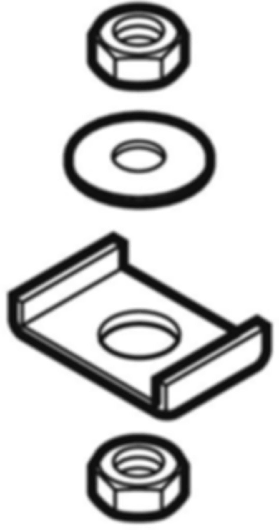 Aufhängeelement M10 363.862.00.1 für Tragschiene 250-315 - Geberit-Dachentwässerung
