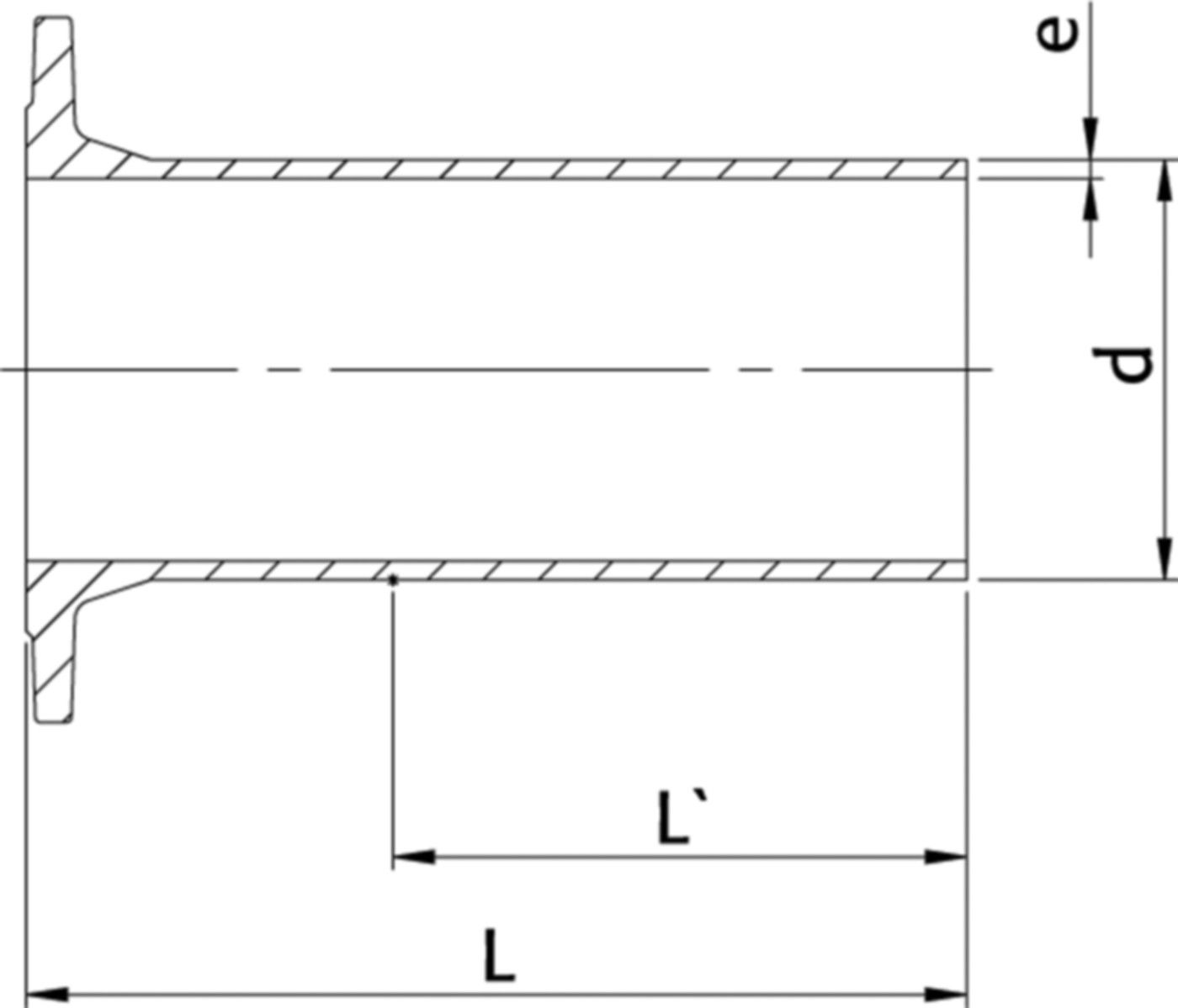 Schieberanschlussstück Typ F PN 10/16 DN 100 - WILD Flanschformstücke