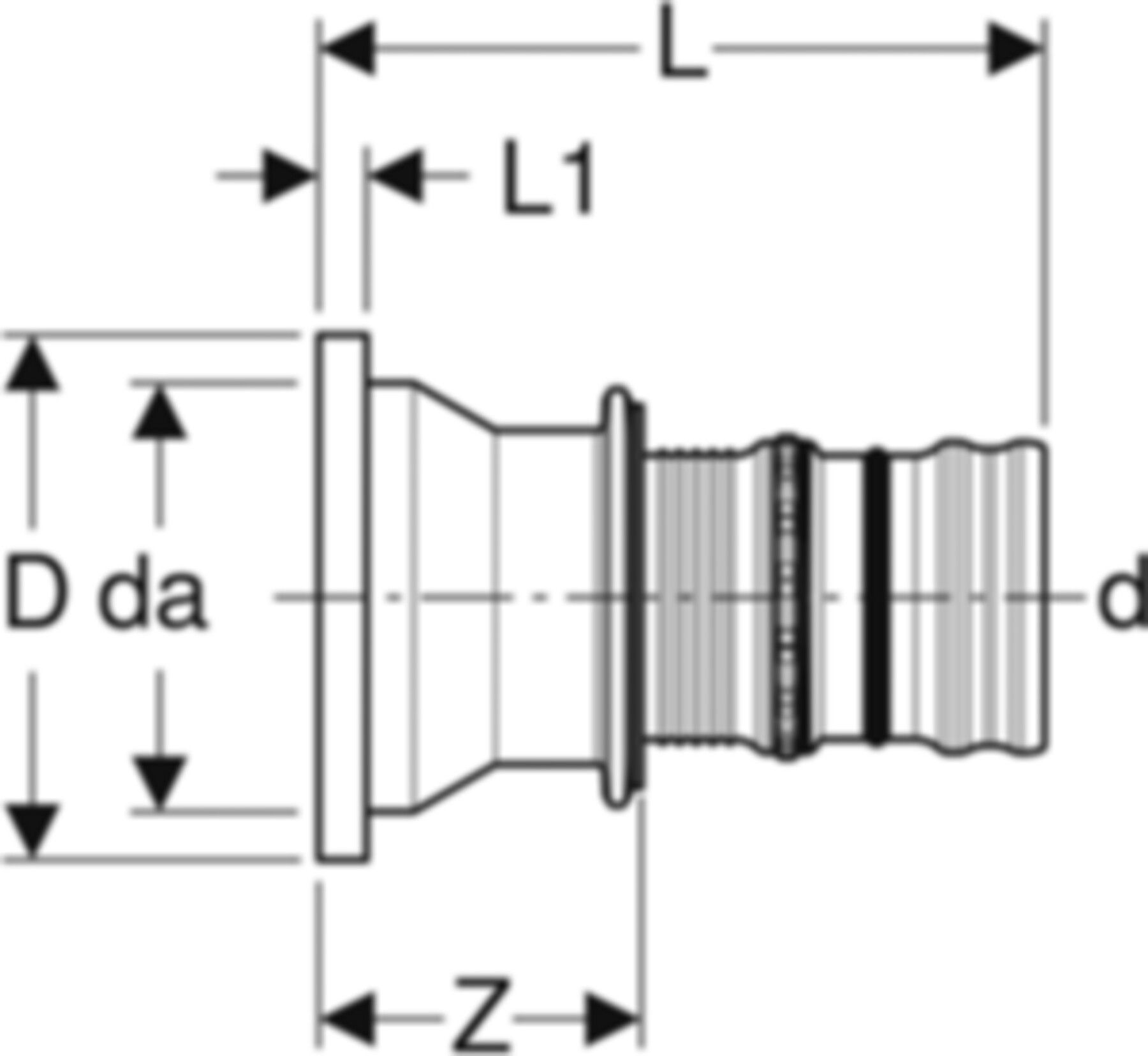 Vorpressbund 75 mm 608.520.00.5 - Geberit-Mepla-Formstücke