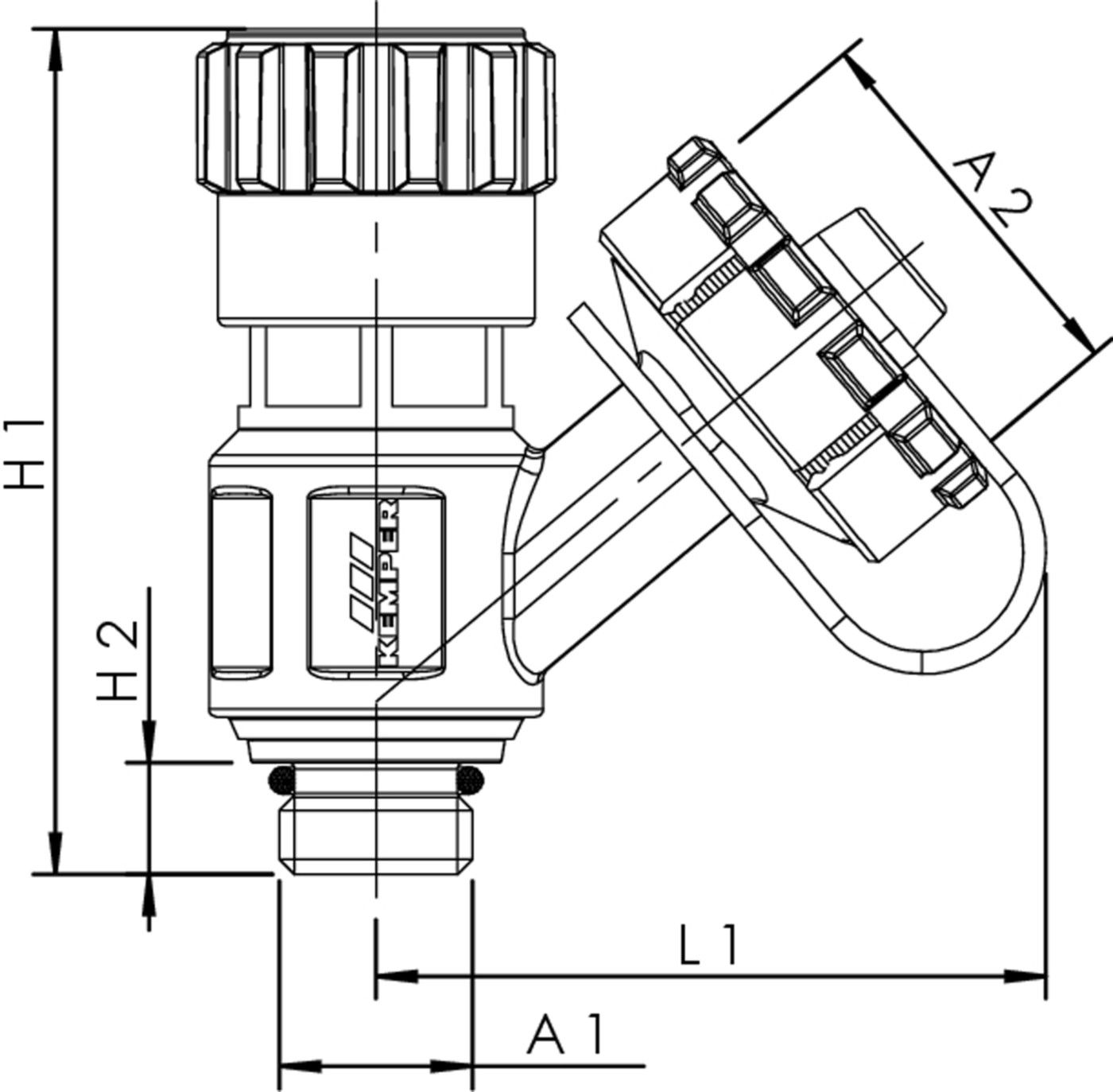 Entleerungsventil 3/8-3/4" für Schrägsitzventile J7109 173 00 010 - Kemper Armaturen