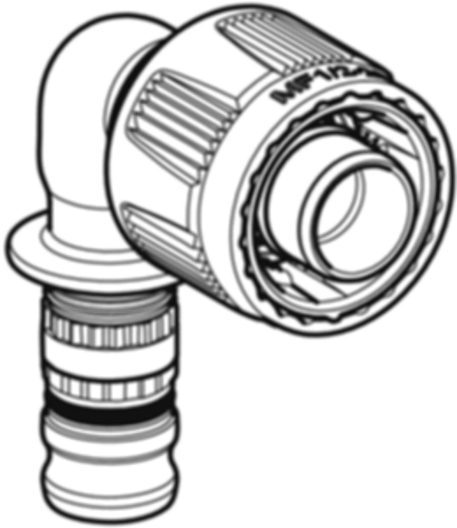 Übergangswinkel 90° 1/2"-16mm 621.452.00.5 mit MasterFix - Geberit-Mepla-Formstücke