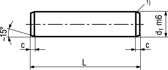 Zyl-Stifte Tol m6 St ungehärtet BN1208 1x2 - Bossard Schrauben