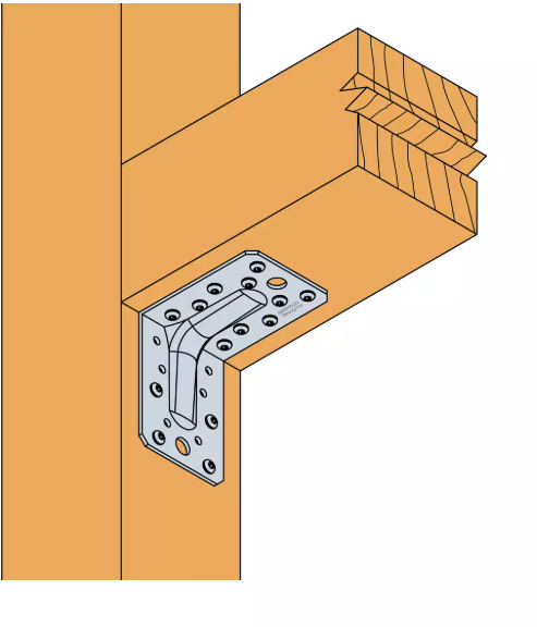 SIMPSON ABR90 Winkelverbinder mit Rippen 90x90x65x2.5mm, verzinkt - Holzverbinder