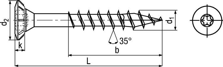 SK-SPAX®-FEX-H m Teilg I-6rd WIROX® BN21603 4x30 (T15) - Bossard Schrauben