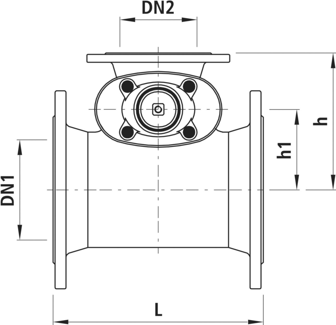Combi-T mit Flanschen PN 16 4340 DN 125/ 100 - Hawle Armaturen