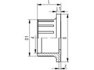 Anschlussteil 546/542 PVC-U (G01) 40mm mit Klebemuffen 161 490 670 - GF Hart PVC-U Formstücke