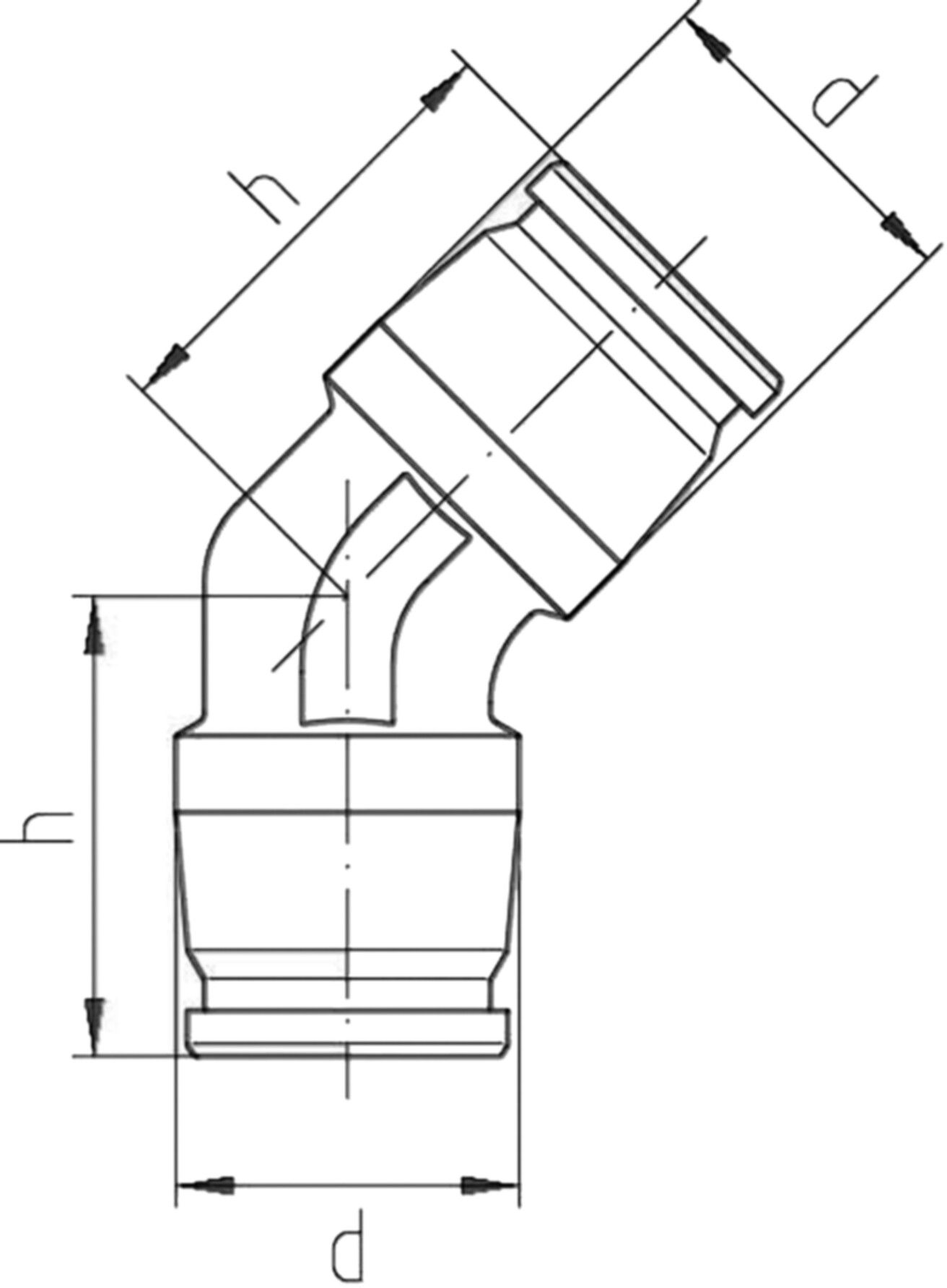 Winkelmodul 45° iFit d 25/32 762 101 180 - GF I-Fit Formstücke + Werkzeuge