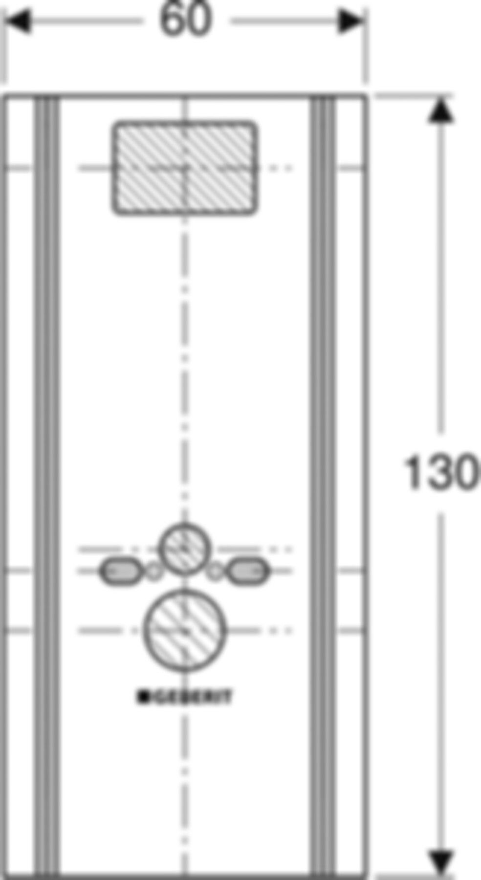 GIS WC-Paneel für Sigma 461.186.00.1 für mittelgrosse Serviceöffnung - Geberit-Duofix