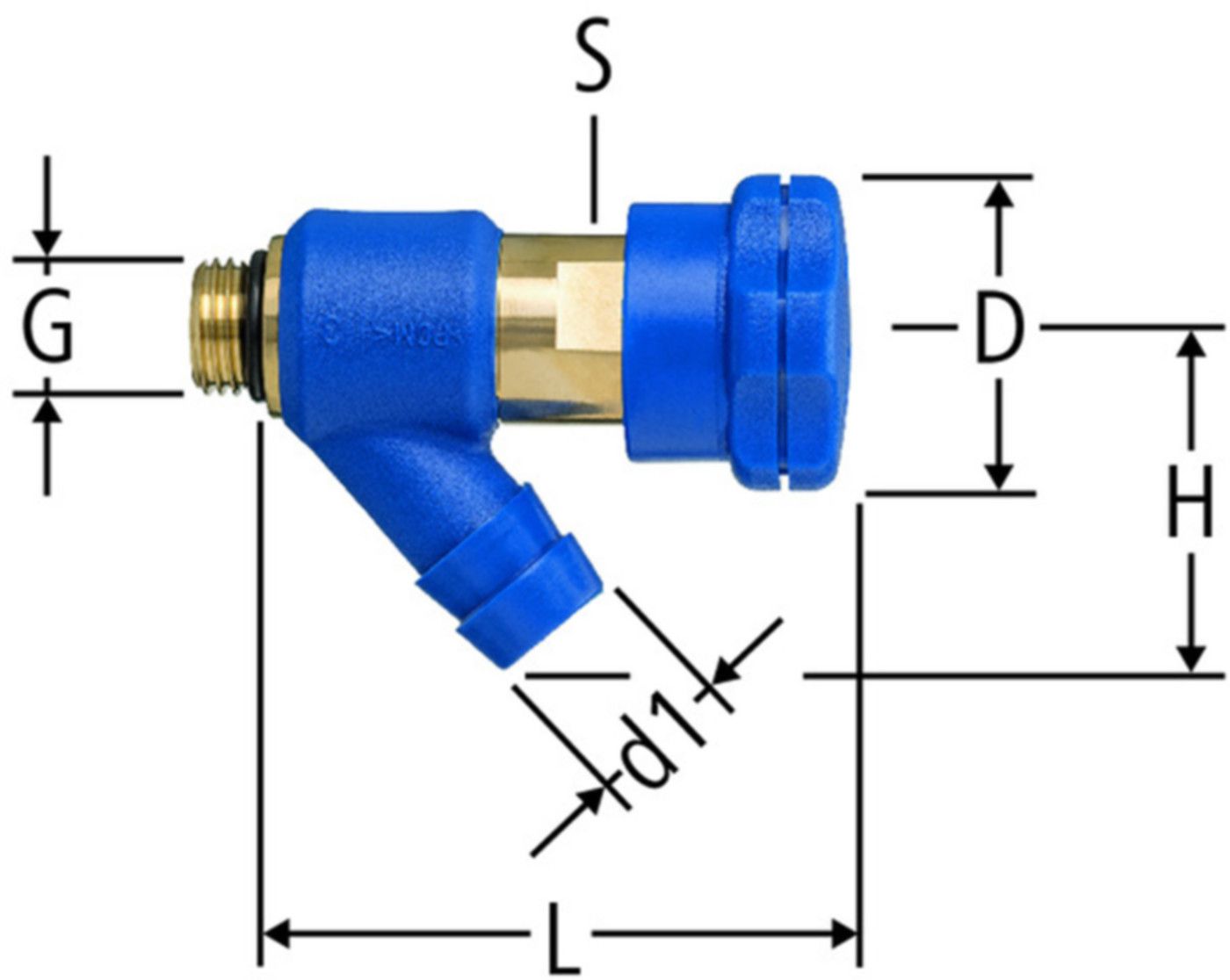Entleerungsventil PN16 1/4" 22065.02 aus Messing - Nussbaum Armaturen