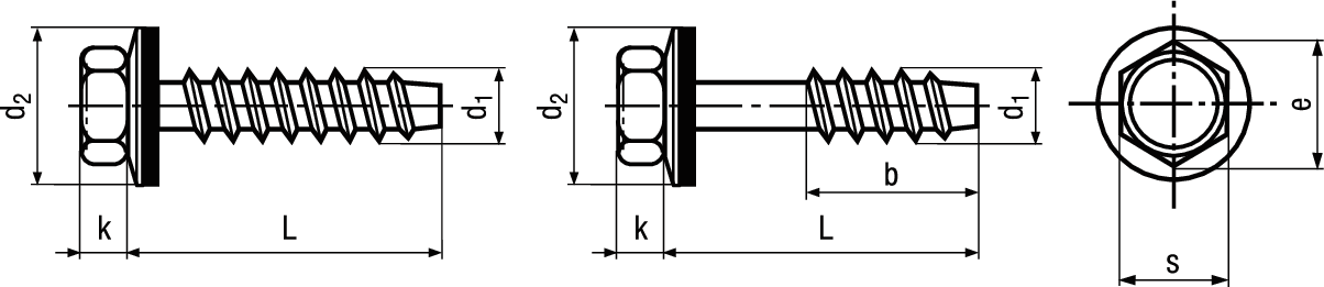 Fassadenschrauben JZ-2 st vzb BN75 6,3x125/64 - Fassadenschrauben