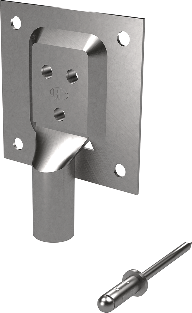 Anschlusset f.Blech f.6-kant-Pressung A2 AF 270.081.000 / AV 7 f.Draht 6 mm - AF Blitzschutzprogramm