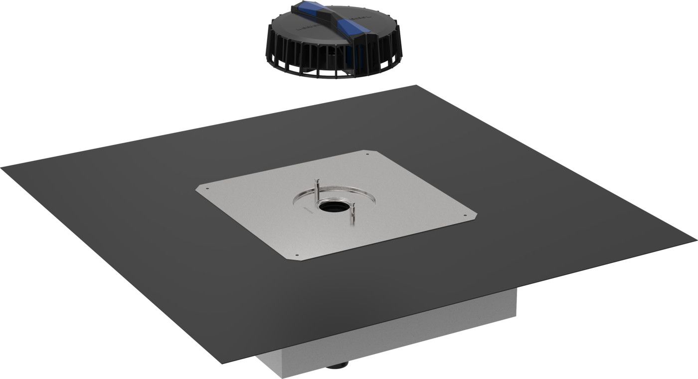 Pluvia Dachwassereinlauf 56mm m/Anschlussbl. und Dämmung 359.110.00.1 - Geberit-Dachentwässerung