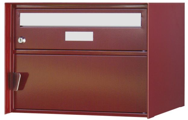 Grimsel, BxHxT= 418x310x303mm Stahl pulverbeschichtet, weinrot - Briefkasten Huber